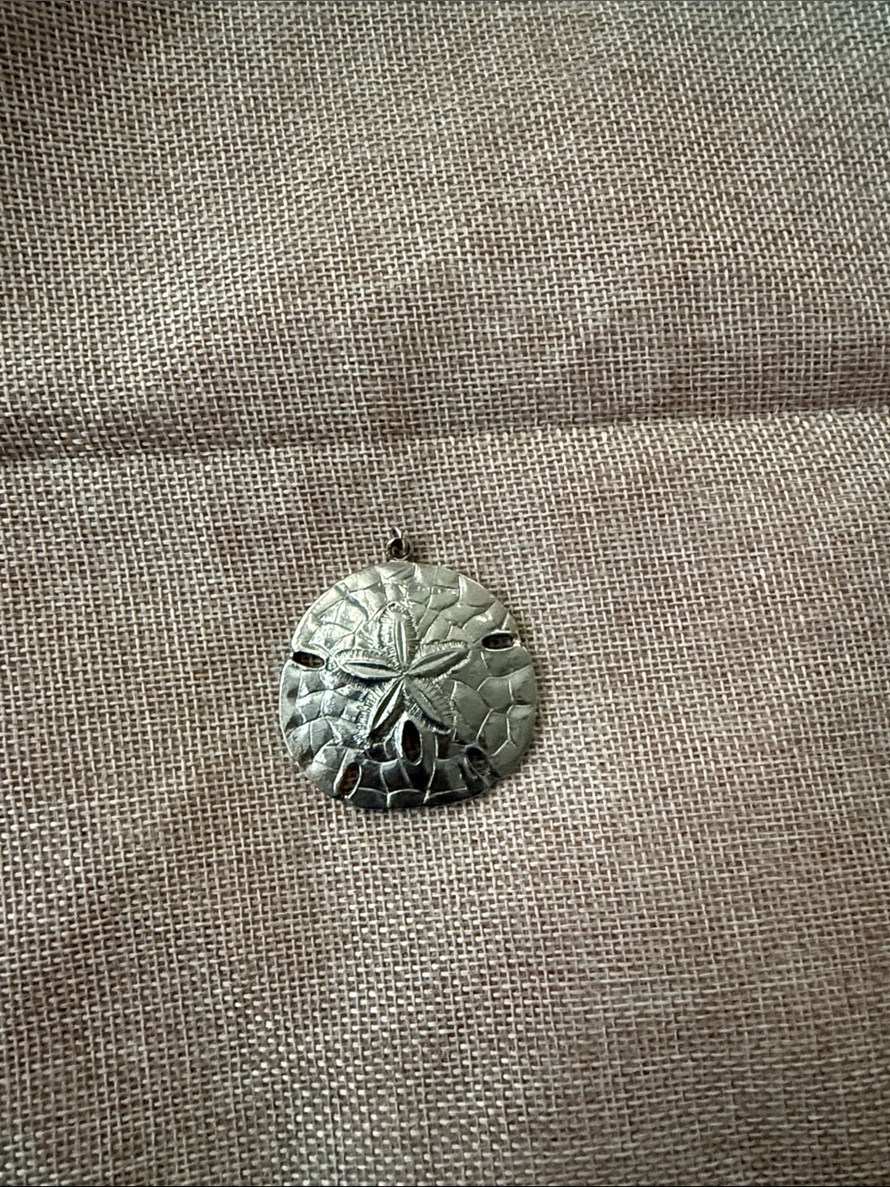 Silver Sand Dollar Pendant Necklace Charm